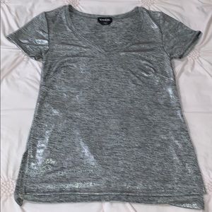 BEBE grey shiny shirt